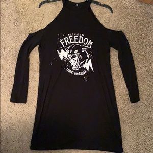 Black Cold Shoulder Dress